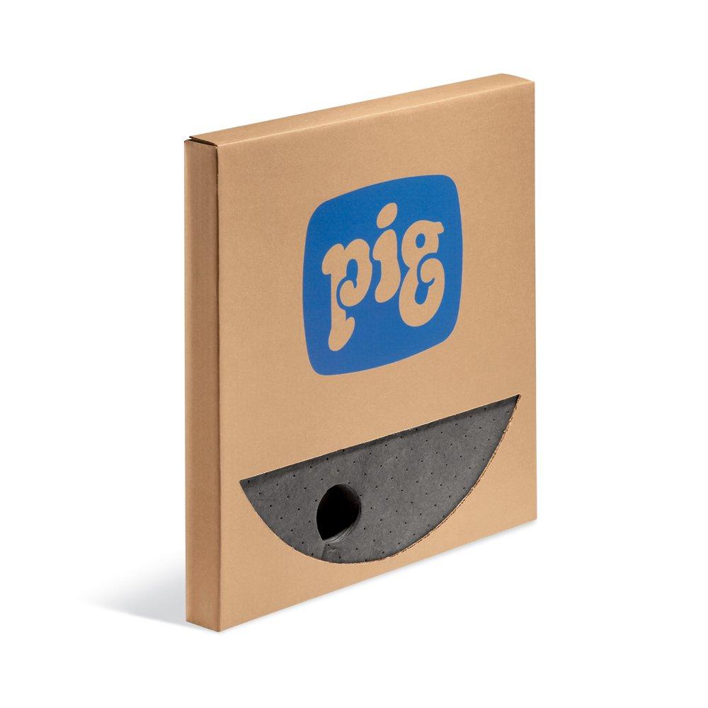 PIG Barrel Top Absorbent Mat - Lightweight for 55 Gallon Drums with Bungs (.75" Dia. and 2" Dia) - 25 Pads - 22" Diameter - MAT244
