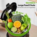 ECOSELF 3-in-1 Juicer Machines with 3 Filters (For Juice/Sorbet/Nut Milk), Slow Masticating Juicer With Wide Mouth Hopper For Vegetables & Fruits, Large Capacity, Juicer for Family (With Pusher)