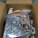 Headlight Assembly Compatible with Nissan 2005-2008 Frontier / 2005-2007 Pathfinder, Halogen Headlamp Replacements Pair Set for 26060EA525 26010EA525, w/o Bulb, Clear Housing Yellow Corner