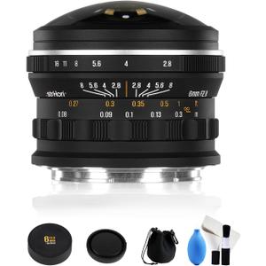 AstrHori 6mm F2.8 Full Frame Circular Fisheye Lens, 220 Ultra Wide Large Aperture Lens for Nikon Z Mount Cameras Z6 Z6II Z7 Z7II ZF ZFC,etc.
