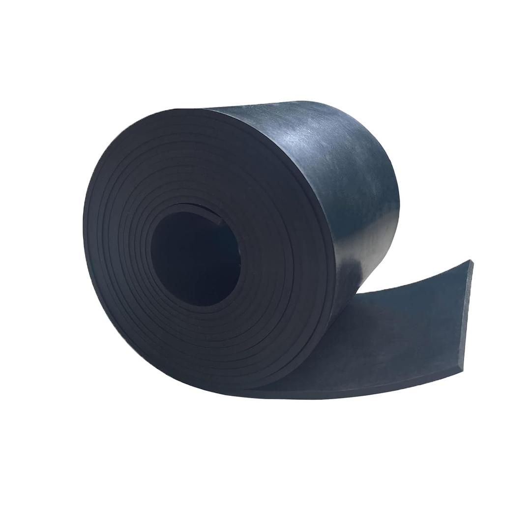Solid Rubber Strips 1/8 (.125)" Thick X 4" Wide X 10'Long, Solid Rubber Sheet for Anti-Slip Pads, Flooring, Seals, Crafts, Anti-Vibration, Gaskets DIY