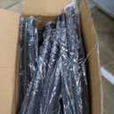 VEVOR Crowd Control Stanchion, Set of 12 Pieces Stanchion Set, Stanchion Set with 6.6 ft/2 m Black Retractable Belt, Black Crowd Control Barrier w/Concrete and Metal Base - Easy Connect Assembly