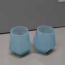 Wine2Go Diamond Silcone Wine Glasses 2 Count Blue 9 oz.