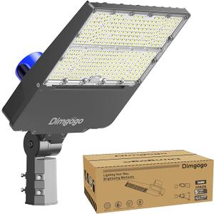 LED Parking Lot Light 300W, UL Listed 45,000LM 6500K Light with Dusk to Dawn Photocell, Adjustable Slip Fitter Mount, IP66 Waterproof, Commercial LED Area Security for Parking Lot, Roadway, 1Pack