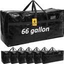 4 Pcs 66 Gallon Extra Large Moving Bags Heavy Duty Storage Bag with Strong Zipper Handle Foldable XXL Jumbo Storage Tote Packing Moving Box for College Dorm Travel Cloth Duffle (Black)