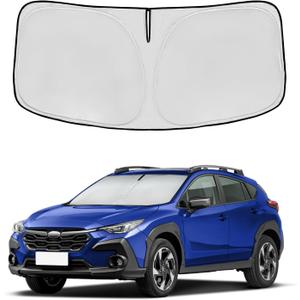 Windshield Sun Shade for Subaru Crosstrek 2018-2024 2025 2026 Front Window Shade Custom Fit Crosstrek Accessories Sun Visor Foldable Shade Blocks UV Rays Summer Must Have Car Accessories