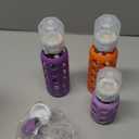 Lifefactory Baby Bottle Starter Set 10-Piece | 4 oz Mint & Lavender, 9 oz Kale & Grape | Includes Flat Caps, Sippy Caps, Stage 2 Nipples