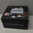 Champagne Glasses Set of 8,Elegant 8oz Champagne Flutes,Clear Sparkling Champagne Flutes Glass Mimosa Glass for Prosecco,Restaurant,Wedding,Party,Anniversary