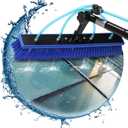 Solar Panel Window Cleaning Brush and Pole, 40FT Adjustable Window Cleaner Brush & Water Fed Pole Kit, Solar Panel Cleaning System Window Washing Equipment Tool