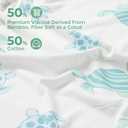 Momcozy Baby Towel with Hooded-Original Design Baby Towel Set -Soft & Absorbent- Shower Gifts or Bath Essential for Infant, Newborn, Toddler, Marine Sea Turtle Shells Magic