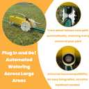 Nelson Rain Train 13,500 Square Feet Cast Iron Outdoor Lawn Traveling Water Sprinkler for Yard, and Garden, with Auto Shut Off, Yellow
