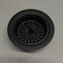 BOTEMY B9171 Black Kitchen Sink Drain Kit 3 1/2 Strainer With Stainless Steel Stopper Assembly Basket Fit Standard Drain Hole