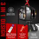 Power Electric Portable Hoist Winch 1540LBS, 3 in 1 Electric Cable Hoist 110V 25 FT with Lifting Strap, Electric Hoist Lift Ceiling Winch for Lifting Towing