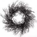 18 Inch Halloween Wreath Black Wreath with Spiders and Webs Door Wreath with Halloween Decorations for Halloween Party and Holiday Decorations