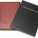 Padfolio Portfolio Leather Binder, Interview Legal Document Organizer, Business Card Holder Included Letter Sized Writing Pad (Brown)