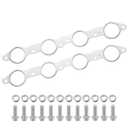 12617944 LS MLS Exhaust Manifold Gasket & Bolts Kit Compatible with GMC Sierra Yukon, Chevy Silverado 1500 Suburban LS Header Gasket LS1 LS2 LS3 LS6 LQ4 LQ9 LM7 4.8L 5.3L 5.7L 6.0L 6.2L OEM# 12558573