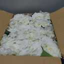Flower Table Centerpieces - Set of 6 Floral Arrangement Artificial Wedding Hydrangeas Floral Arrangement with Rustic Metal Vase for Bridal Tea Party Event Decorations - White