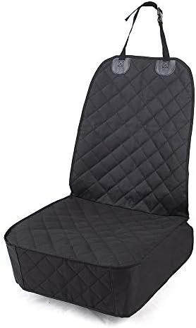 HONEST OUTFITTERS Dog Car Seat Cover, Pet Front Cover for Cars, Trucks, and Suv's - Waterproof & Nonslip Dog Seat Cover,(Front Seat), Black