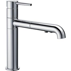 Delta Faucet Trinsic Single-Handle Kitchen Sink Faucet with Pull Out Sprayer and Diamond Seal Technology, Chrome 4159-DST, 12.64 x 2.50 x 9.25 inches