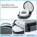 2PCS Neck Cooling Tube with Cold Insulated Bag,Reusable Ice Neck Ring Wearable Body Cooling Products for Summer Heat (Gray*2)