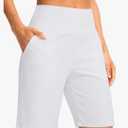 G Gradual Women's Bermuda Long Shorts with Pockets 9" High Waisted Knee Length Shorts for Women Walking Athletic Workout M