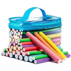 Tifara Beauty Salon Heatless Flexible Hair Rollers Curlers 42-pack 7" Soft Foam Flexi Twist Curling Rods for Short Long Hair