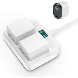 HOLACA Battery Charger Station Compatible with Arlo Ultra/Ultra 2 Arlo Pro 3 Pro 4 Pro 5S Pro 6/6 XL Security Camera - Dual Charging Station (LED Display) - Charger for Arlo Battery Only
