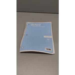 Oxford 1-Subject Notebook, 8 x 10-1/2, Wide Rule, 70 Sheets (65002)