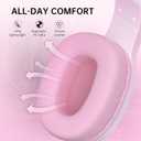 AOC Wireless Gaming Headphones with USB-C for PS5/4, Nintendo Switch, PC, Bluetooth 5.4 & 2.4GHz Gaming Headset with Noise Canceling Mic, RGB, 20ms Latency, 45H, 7.1 Virtual Surround- Pink