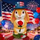 Desktop Decorative Bunny Home Decor Statues Infuse Warmth and affection into The Home Rabbit Statue - Resin Outdoor Decor for Yard, Ornaments Gift for Garden Lovers