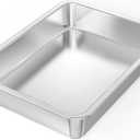 Stainless Steel Baking Pan Deep Oven Tray, Casserole Pan, Sheet Pan,For Induction, Gas, Electric, Oven, Non-Stick Coating, Dishwasher Safe, Baking, Lasagna, Roasting