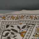 Collive Washable Boho Floral Rugs, 5x7 Vintage Soft Area Rug for Living Room, Modern Yellow Flower Carpet Non Slip Low Pile Large Dining Room Carpets for Nursery, Kids Playroom, Home Decor