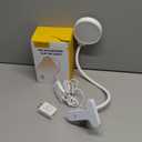 Glocusent 5W 36 LED Reading Clip on Light for Bed, Eye Caring Bed Lamp, 3 Colors & 5 Brightness Levels for Headboard with Adapter, Perfect for Reading, Working & Studying (White)