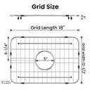 Sink Bottom Grid 29-1/2" X 15-9/16", Centered Drain with Corner Radius 3/8", Sink Protector