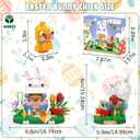 Nubee Easter Bunny Chick Building Sets, Easter Gifts for Kids Teens Adults Women, Cute Rabbit Eggs Easter Basket Stuffers Toy Gift for Boys and Girls Age 6+ (400 Pcs)