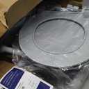 Drive Medical 11148-1 Folding Steel Bedside Commode Chair, Portable Toilet, Supports Individuals Weighing Up To 350 Lbs, with 7.5 Qt. Bucket and 13.5 Inch Seat, Grey