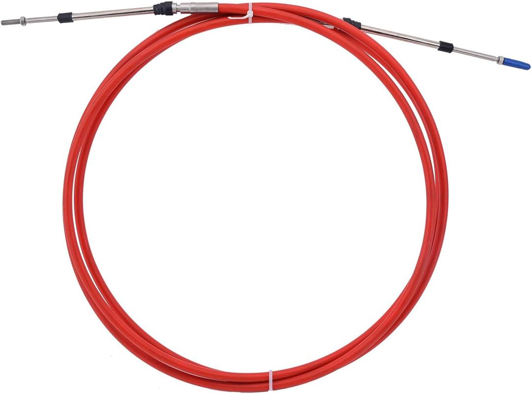 Boat Throttle Control Cable 11.5 (Red) Feet Outboard Rotary Steering Cable for Most Single Station Boats