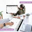 3 x Desk Calendar 2026, 18 Months Calendar Runs from January 2026 to June 2027 - Large 17" x 12" Desktop/Wall Monthly Calendar for Home School, or Office - Vintage Floral