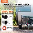 VEVOR Electric Tongue Jack, 3500lbs Capacity, 9.84"-33.85" Electric Trailer Jack with Waterproof Cover for RV, Horse, Utility Trailers