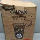 CALPAX 16 OZ PET PLASTIC CUPS WITH LIDS, CLEAR DISPOSABLE COLD DRINK CUPS, (200 PACK)