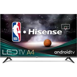 Hisense A4 Series 32-Inch Class HD Smart Android TV with DTS Virtual X, Game & Sports Modes, Chromecast Built-in, Alexa Compatibility (32A4H, 2022 New Model) ,Black
