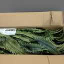 MARTINE MALL 2Pcs 48''/128 Leaves Artificial Ferns for Outdoors Look Real Fake Ferns, Large Faux Boston Ferns for Outdoor Planter Realistic UV Resistant Artificial Fake Plants for Porch Patio Hanging