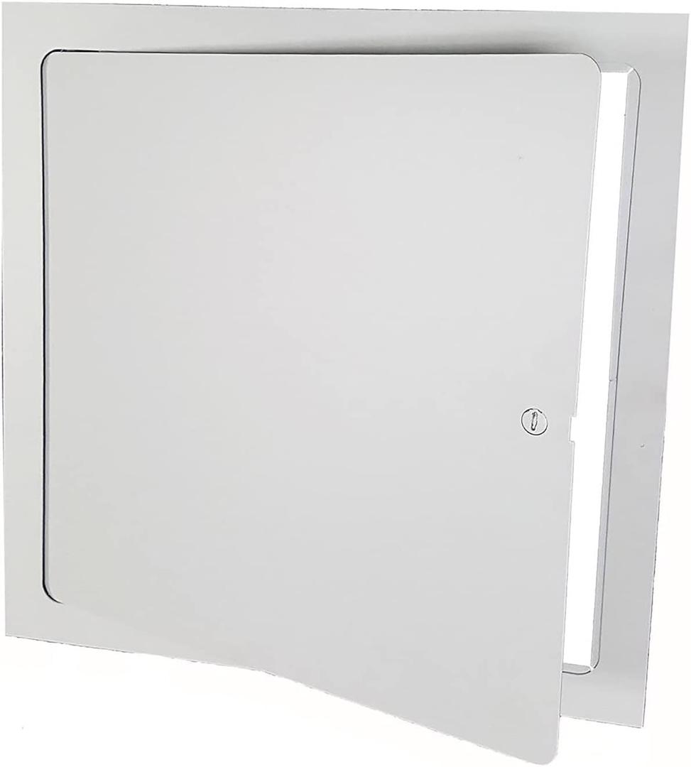 Premier Access Doors 12 x 12 Flush Mount Steel Access Panel for Drywall, Powder Coated White