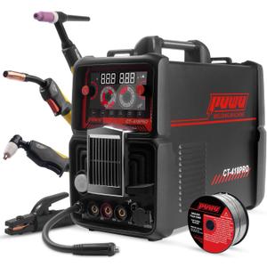 Plasma Cutter Welder Combo 6 in 1 Welding Machine 110V/220V
MIG/Flux Core/HF TIG/Stick/CUT/Spool Gun Compatible with 200A MIG/TIG/Stick & 50A CUT Aluminum Welding Multiprocess Welder