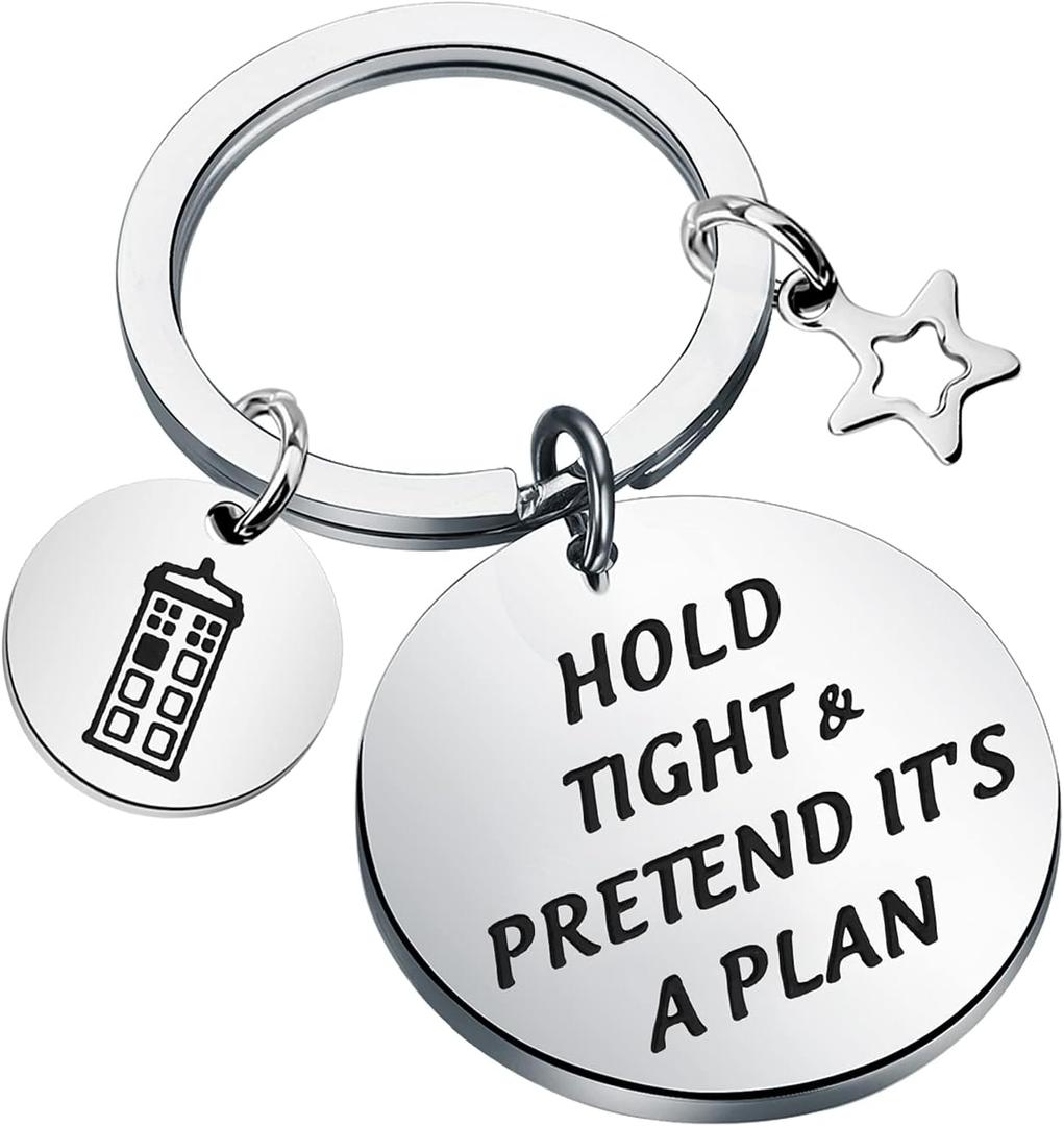 UJIMS Movies Inspired Keychain Movies Fans Gift Police Box Key Ring Merchandise Whovian Gift(TD Inspired Keychain)