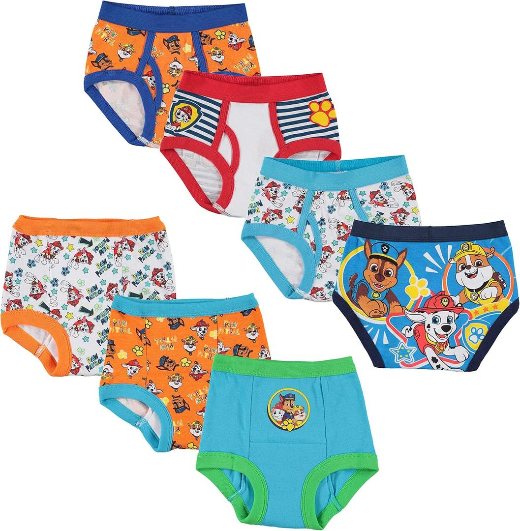Paw Patrol Boys' Toddler Potty Training Pant and Starter Kit with Stickers and Tracking Chart in Sizes 18m 4T, Set of 7 Pack