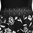 BEDOAR Women's Elegant Lace Embroidery Plus Size Flared A-Line Swing Casual Party Cocktail Dresses with Pockets