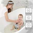 Baby Bath Seat for Babies 6 Months & up with Thermometer, Non-Slip Toddler Bath Seats for Sitting Up, Safe Infant & Newborn Bathtub Chair with 4 Suction Cups, Soft Cushion & Temperature Display, Gray