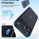 for iPhone 17 Pro Case, [Ribbed Non-Slip Sides] [Military-Grade Drop Protection] [Full Camera Protection] Anti-Yellow Soft-Touch Shockproof Slim Phone Case for iPhone 17 Pro, Black