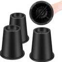 Bed Riser/Furniture Lift Bed/Bed risers/Furniture Lifter/Table risers/Frame Risers Create Under Bed Storage Heavy Duty for Furniture Height Adjustment Round Black (4 Pack, New 6 Inch)